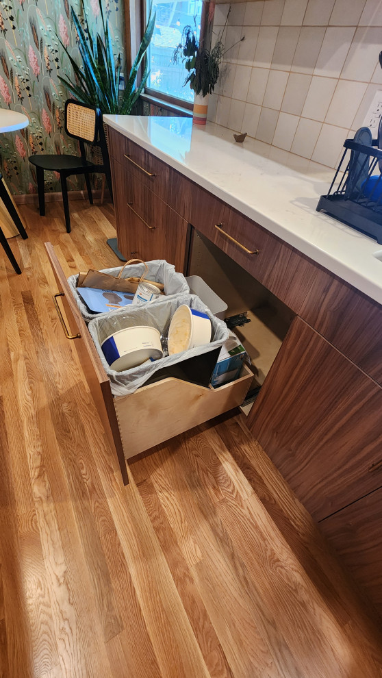 Mid-Century Modern Walnut with Salmon Highlights
