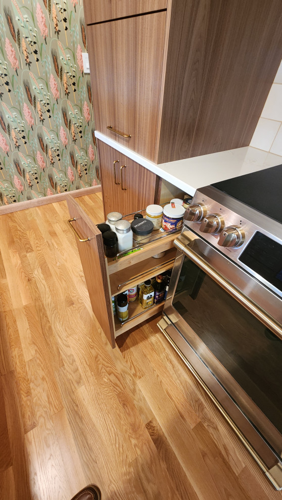 Mid-Century Modern Walnut with Salmon Highlights