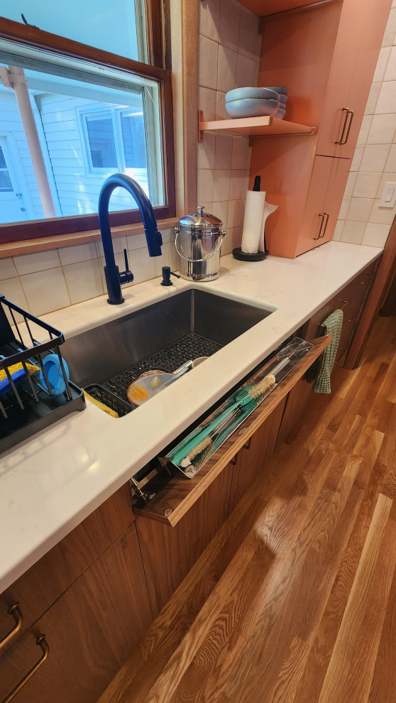 Mid-Century Modern Walnut with Salmon Highlights