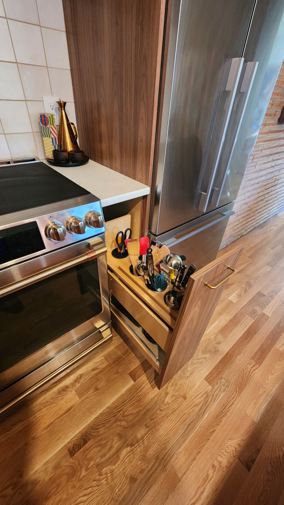 Mid-Century Modern Walnut with Salmon Highlights